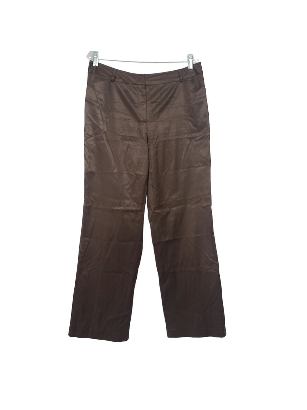 Talbots Brown Silk Blend Stretch Pants 12
